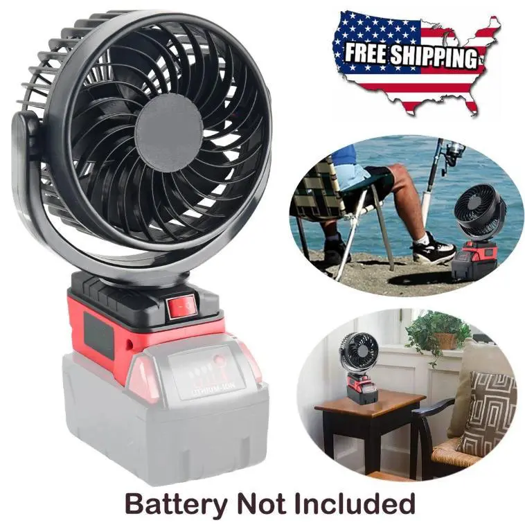 Camping Fan For Milwaukee 18V Max Battery Cordless Jobsite Fan Portable Outdoor
