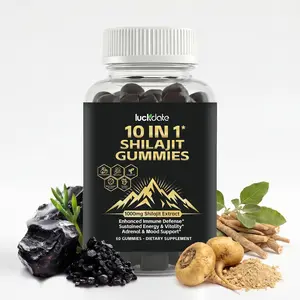 LuckDate 10-in-1 Shilajit Gummies | Men's Healthcare Supplement | Energy, Stamina & Focus | Ashwagandha, Tongkat Ali, Maca | Vegan & Gluten Free | 60