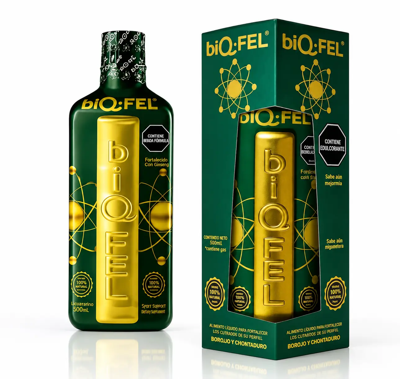 BIQ500ml Natural Energy Multivitamin Supplement with  Borojo & Guarana Blend – Daily Liquid Supplement for Focus & Vitality