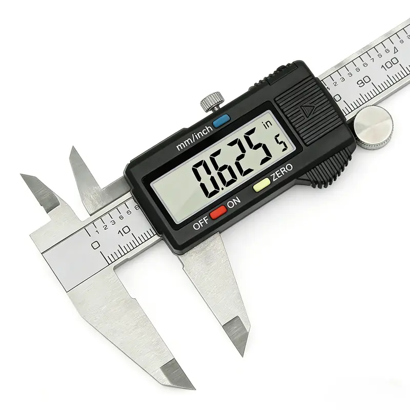 6-Inch Hardened Stainless Steel Ultra Precision Digital Vernier Calipers - Hand Measuring Tool with Large LCD Display, Easy Readings, Metric/Imperial Conversion, Included Batteries, Depth & Step Modes, 4-Way Measurement for Precise Measurements, DIY Use