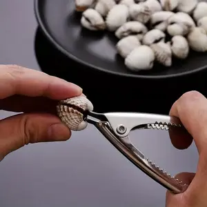 430 Stainless Steel Oyster Shell Opener & Shell Opener - Thickened ergonomic design multi-functional seafood tool, suitable for scallops and crabs, can open bottles/cans - Essential kitchen helper for seafood lovers