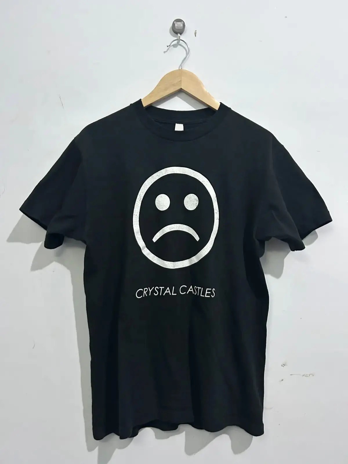 2011 Crystal Castles Sad Face Tee T-Shirt Made In USA, All Colors, Gift for Women Men, US Size S-6XL, 100% cotton, Classic Fit, Unisex T-Shirt