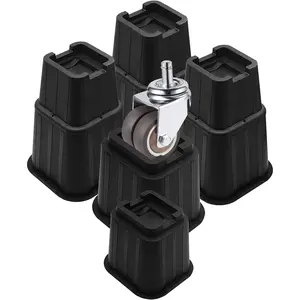 Bed Risers 8 Inch, Elevation in Height 3, 5, 8 inch, Stackable Bed Frame Risers, Heavy Duty Support Up to 6000 lbs Furniture Risers 8 Pack for Table, Couch, Desk, Chair