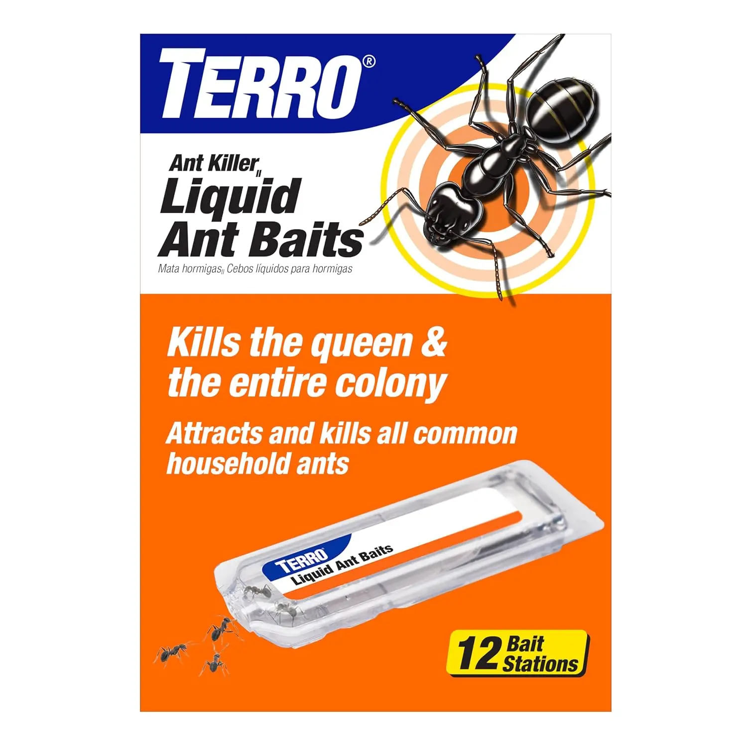 TERRO Liquid Ant Killer Bait Stations, Indoor Ant Traps, T300-2, 12-Pack