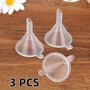 3 Pcs Mini Plastic Funnel for Bottles, Multi-Purpose Small Filling Funnel, Ideal for Various Uses, Durable and Convenient Design