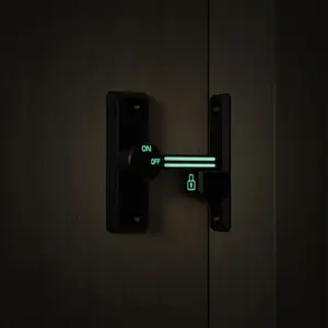 90/180 Degree Flip Barn Door Lock, Privacy Protective Security Door Lock, Small Door Latch for Barn, Garden, Bathroom, Cabinet, Window, Sliding Door