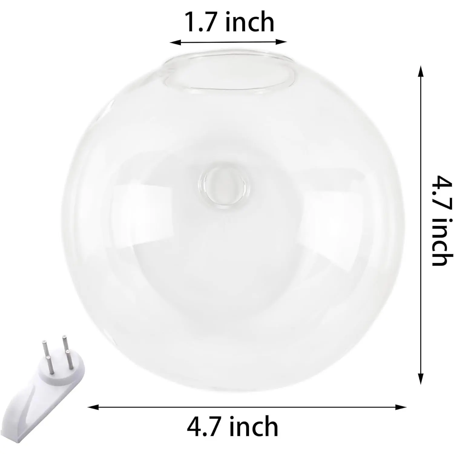 4.7" Globe Hanging Glass Wall Vase, Wall Hainging Planter Propagation Station Container, Clear Glass Flower Plant Terrarium Kit for Hydroponics Plants,Home Decor, 2 Pack