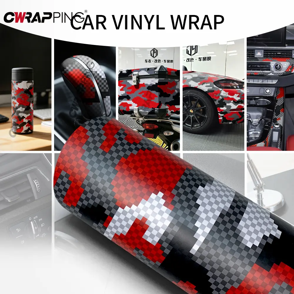 Camouflage Vinyl Wrap Car Accessory External Car Stickers Vehicle Decoration Body Covering Accessories Auto Self-adhesive Film
