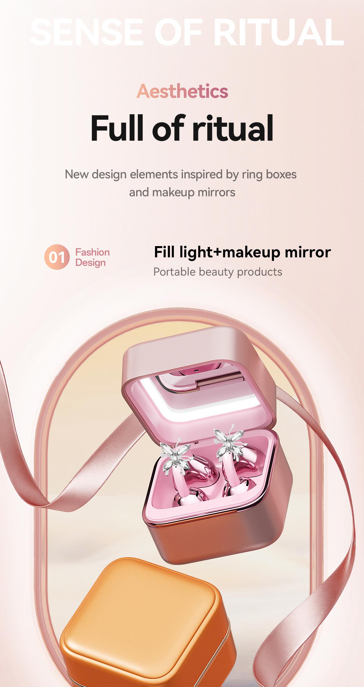 Chengruida M161 ,Butterfly earrings ,Portable Beauty Tool Clip-On Headphones, Fashion Earring Style Open Ear Wireless Earbuds with Panoramic Surround Sound