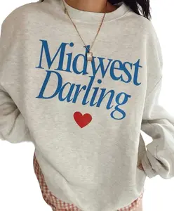 Midwest Darling Sweatshirt Vintage Crewneck | Super Soft Graphic Heart Pullover | Aesthetic Cozy Girl Vibe | Cozy Valentine Sweatshirt
