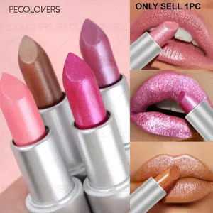 1PC Pearlescent Waterproof High Gloss Lipstick, Sparkle, Glossy, Lipstick for Women, Lipstick Long Lasting, Colorfast, Portable Travel Makeup