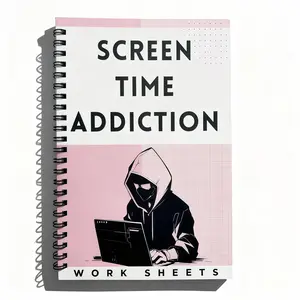 Screen Time Management Addiction Workbook, A5 Coiled Notebook, Digital Era Design, Goal Setting, Usage Records, Replacement Activities