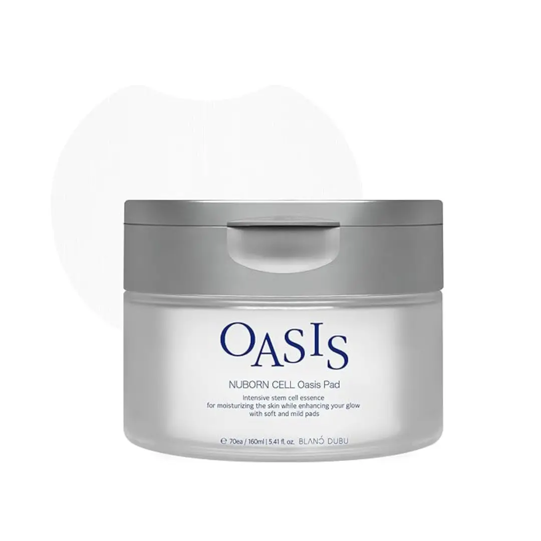 [Blanc Dubu] Nuborn Cell Oasis Pad | Korean Skin Care Toner Pads with Stem Cell Serum & PHA | Hydrating Face Cleansing Pads for Glowing Skin, 70 Count