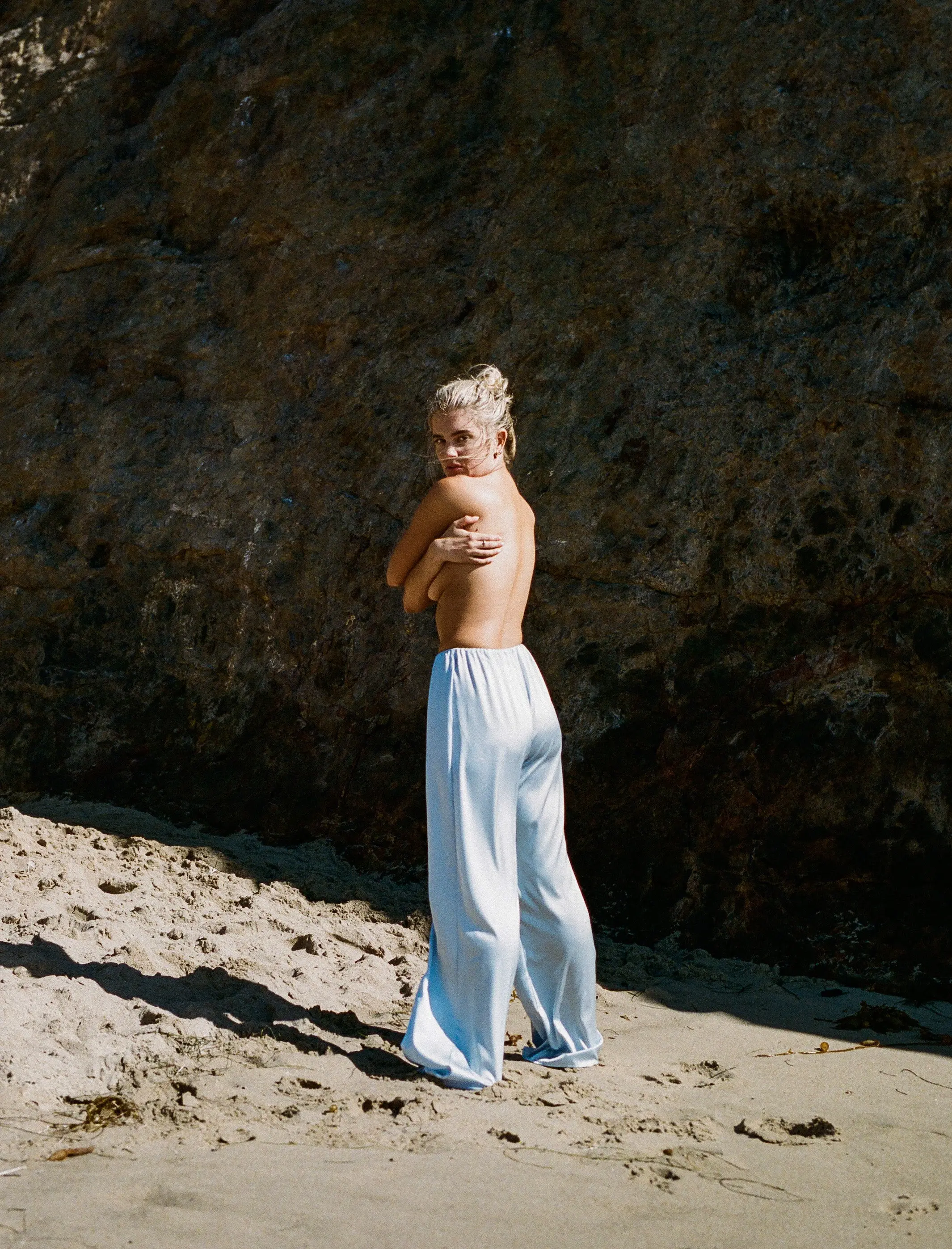 Roma Silk Pants – Sky