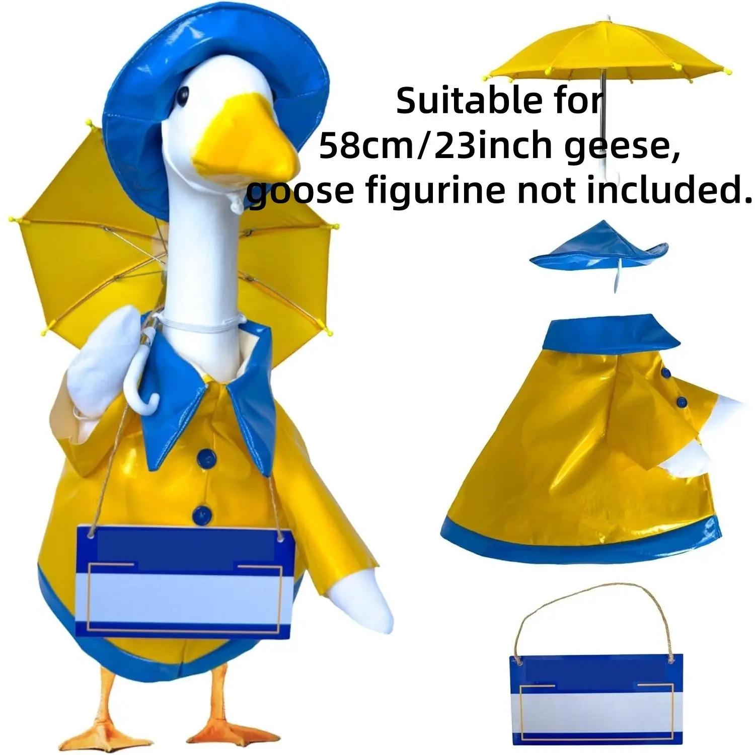 1set Raincoat Duck Costume Clothes for Porch, Duck Decoration Props, Suitable for 23-Inch Ducks, Party Decorations, Fun Outdoor Accessories, Party Supplies
