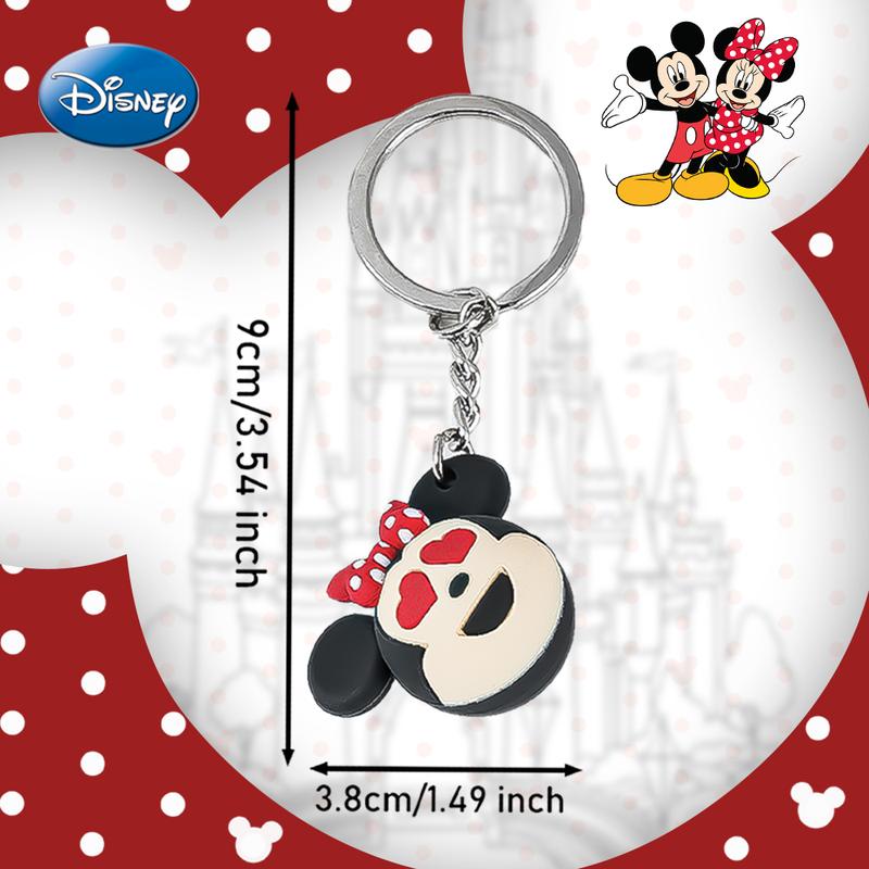 Disney Minnie PVC Keychain 1PC Official License 3D Figurine Bag Clip Charms Anime Figure Keychain Collector Keyring Backpack Decor