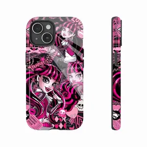 Monster High Draculaura Gothic Cartoon Themed Phone Case Premium Matte Texture, Protection, Shockproof,  Anti-Fingerprint For IPhone 17-12, Pro Max, Pro Plus, and Samsung S25-22 Protection Safety