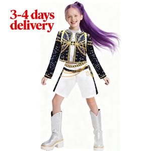 2025 New Rumi Mira Zoey Demon Hunter Costume Matching Popular Singer 3D Printed Women's Outfit Set