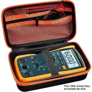 Hard Carrying Case for Klein Tools MM325/Fluke 117 115 116 114 113/MM400/MM420, Digital Multimeters Storage Organizer Tool Pouch Bag (Bag Only)