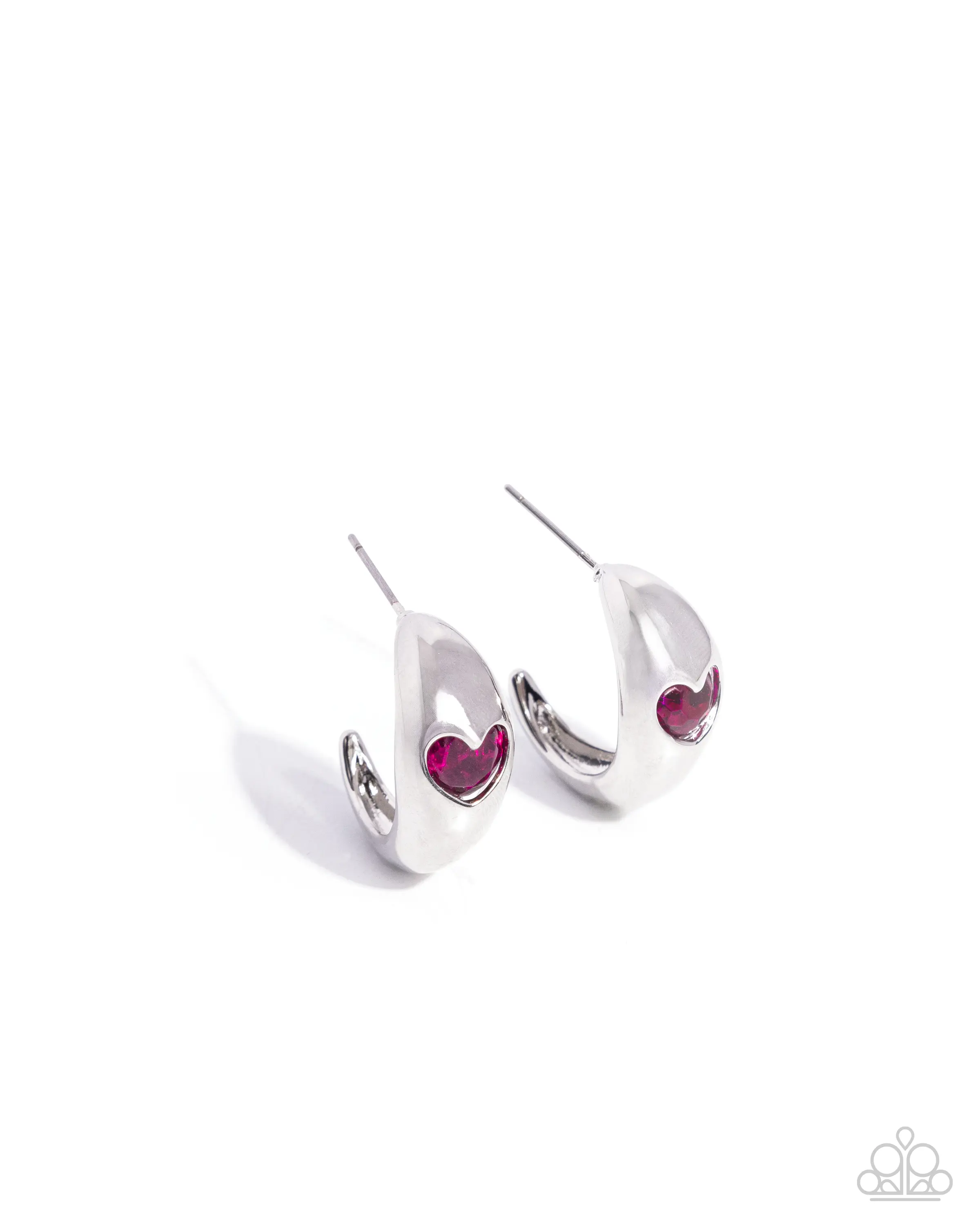 Paparazzi Perfect Point Pink Hoop Earrings