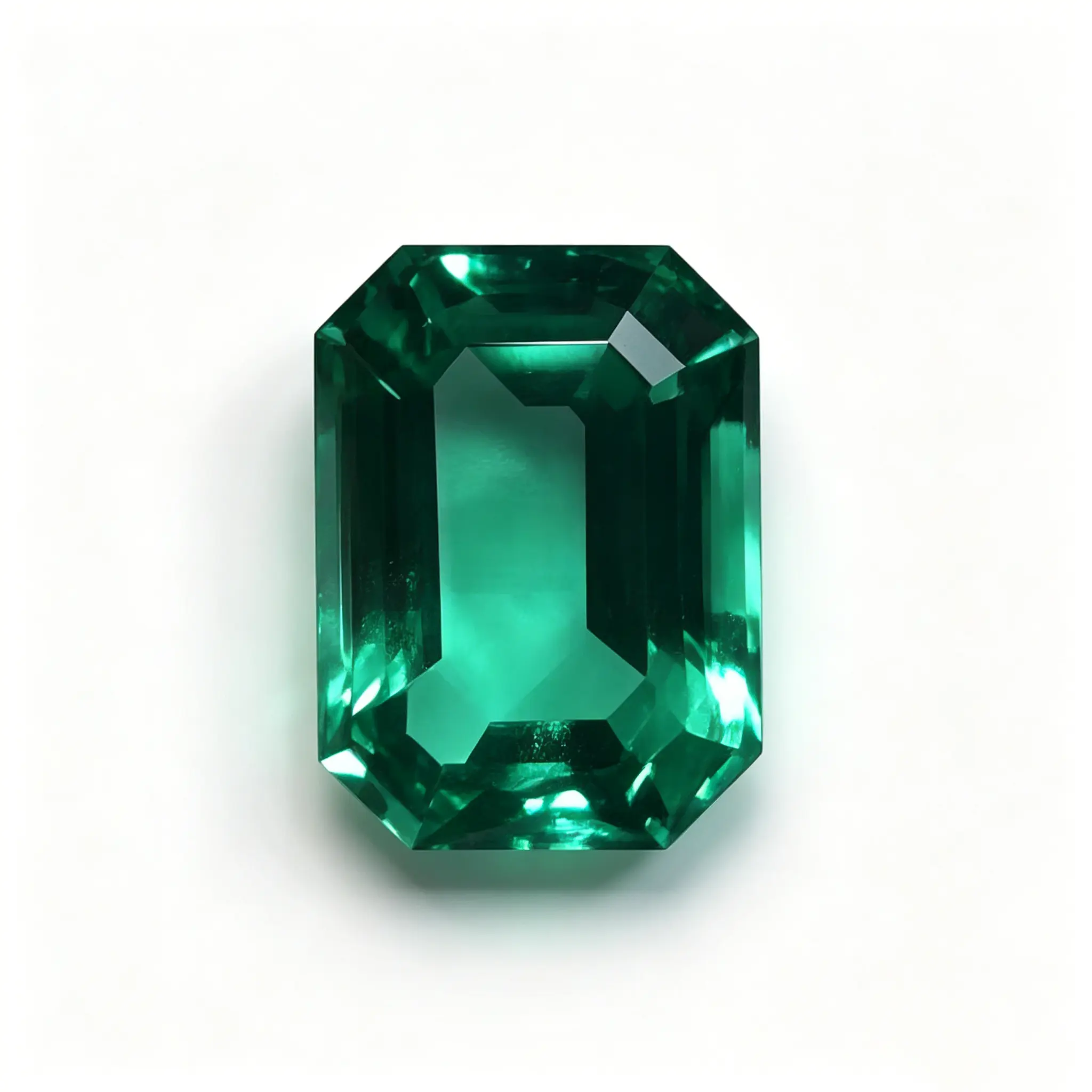 Lab Grown Emerald Radiant Cut With Certificate