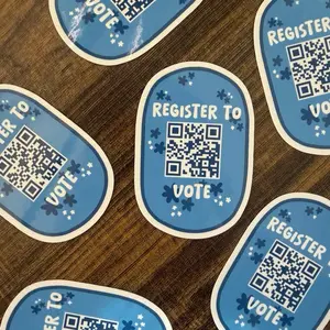 Register to Vote QR Code Vinyl Sticker Register to Vote QR Code Vinyl Sticker