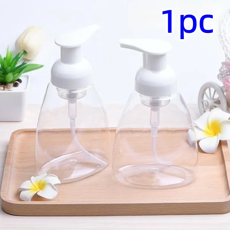 10 Ounce Oval Transparent Plastic Soap Dispenser Pump Bottle, Refillable Liquid Hand Soap Container, Ideal for Bathroom and Kitchen Use, Bathroom Accessory