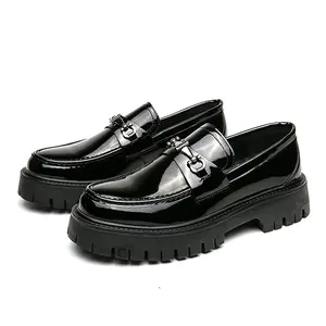 Men's Business Style Solid Color Loafers, 2024-2025 New StyleFashionable Classic Round Toe Slip-on Loafers for WorkOffice, Casual Comfortable Work Shoes for Daily WearLoafer Shoes，  man shoe Black