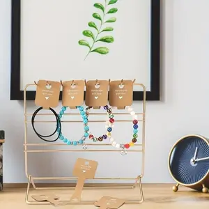 100pcs set Durable Display Cards for Bracelets Necklaces Earrings Hairbands Hair Ties, Self-Adhesive Packaging, Practical and Convenient Jewelry Sale