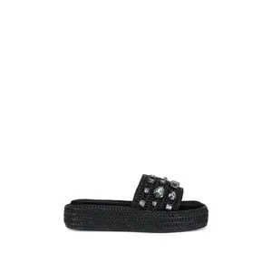 BASTE-BLACK FLATFORM SANDAL