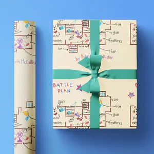 Home Alone Funny Wrapping Paper Roll, Gift Wrap Inspired by Kevin McCallister's Battle Plan from the Classic Holiday Movie, Gifts for Kids