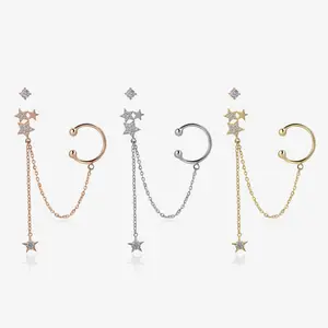 My Shining Star Ear Cuff Dangle Earrings