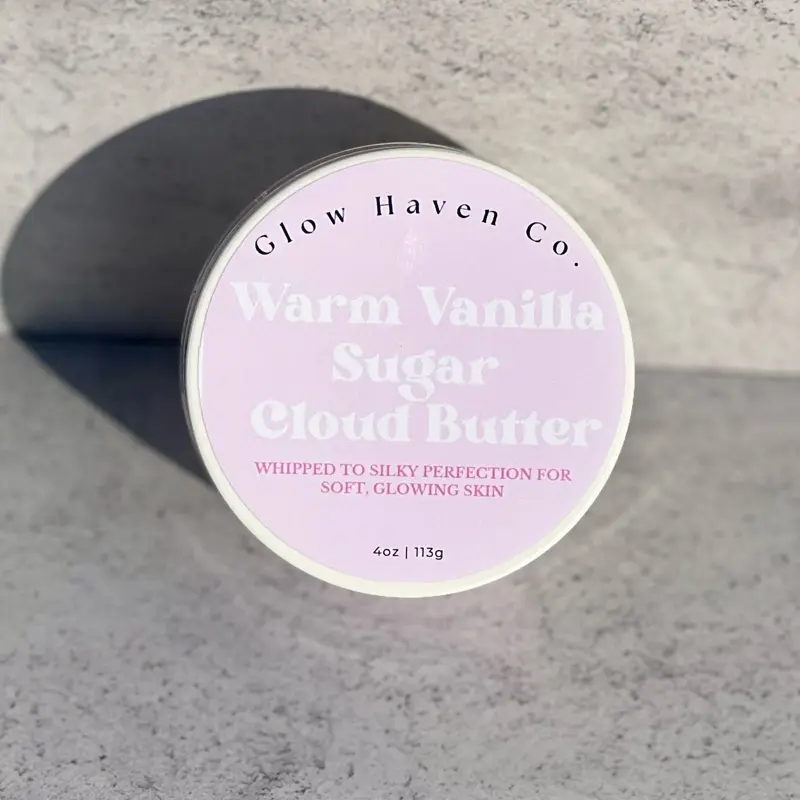 Glow Haven Co. Warm Vanilla Sugar Emulsified Body Butter - 120ml, Moisturizing Body Butter viral Silky Bright