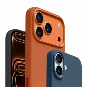 1:1 Official Style iPhone 17 Pro Max Case Liquid Silicone Cover Soft Touch Exact