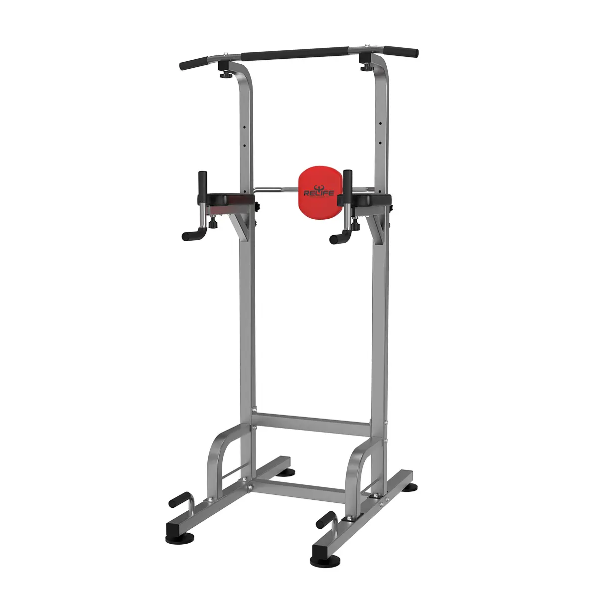 RELIFE Height-Adjustable Power Tower, Stand Dip Bar Station, Multi-Purpose Workout, Muscle Training Equipment, All-in-One Home Gym for Full Body Exercise with Pull Up Bar, Summervibes