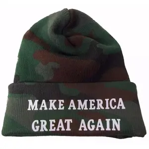 CrazyCoolBuys Maga Make America Great Again Winter Woodland Camo Hat Beanie Cap Donald Trump Maga