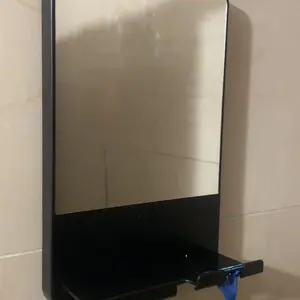 TAILI K9 Fogless Shower Mirror, Anti-Fog with Razor Holder, Suction Shaving Mirror with Storage Tray, Rust-Proof, Shatterproof, Removable for Bathroom, Shower Accessories, Black