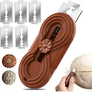 Bread Lame Dough Scoring , Bread Scoring Tool,Upgraded Retractable &  Design, Anti-Slip Handle Professional Sourdough Tool for Homemade Sourdough Bread with 5