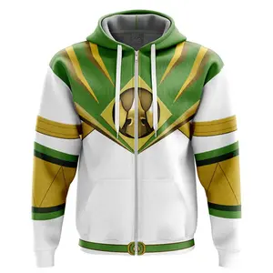 Lord Drakkon Mighty Morphin Zip Hoodie Jacket Unisex Basic Fleece Fabric Oversized Fit Soft Comfortable Durable Stitching 3D Graphic Hoodie