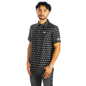Lost Calf Men's Sealy Performance Polo Black Short Sleeve T-Shirt Tee