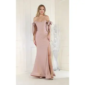 Mauve Bridesmaid Dresses-Inexpensive Long Gown