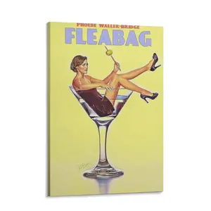 Fleabag Canvas Print Home Decorations Posters For Room Aesthetic Wall Art Poster for Living Room Bedroom Office Decor Featuring Phoebe Waller-Bridge