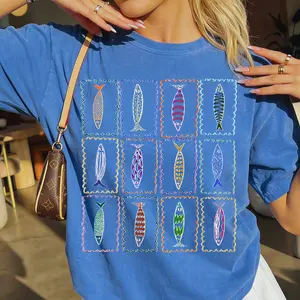Coastal Vintage 90's Shirt, Sardines Tin Can, Trendy VSCO Shirt, Womens Oversized Graphic Tee