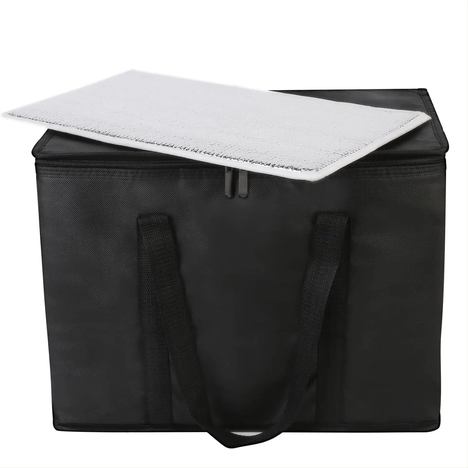 1-Pack Insulated  Delivery Bag With Hard Bottom, XL Pizze Cooler Bags, Thermal Cold/Hot Styrofoam Carrier for Doordash/Travel/Shopping/Catering/, Dashers Door Dash Accessories