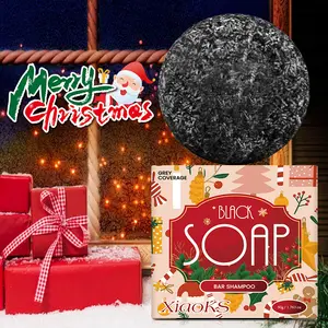 Xiaoks Christmas Black Soap Shampoo - Moisturizing & Scalp Care for Men & Women - Grey Coverage - 5000509