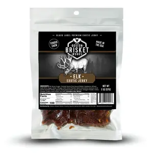 ELK JERKY - 100% Elk  Meat – Exotic Wild Game Snack – Unique Valentines Day Gifts for Men, Boyfriend, Husband – Cool Guy Gift Idea.