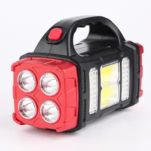 2-in-1 rechargeable camping light and LED flashlight, portable spotlight (with COB work light), USB handheld flashlight, suitable for hurricanes, storms, car repairs, and home emergencies