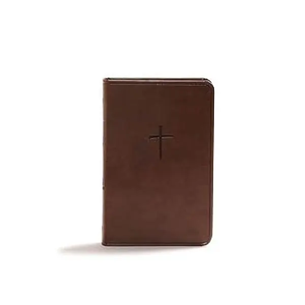 KJV Compact Bible, Value Edition, Brown Leather Touch, Red Letter, Pure Cambridge Text, Presentation Page, Full-Color Maps, Easy-to-Read Bible MCM Type
