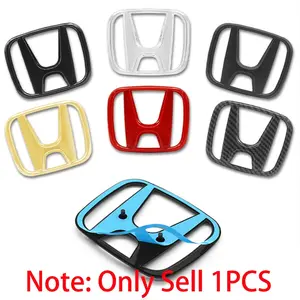 1Pcs 3D ABS Car Hood Front Grill Emblem Rear Trunk Badge H Logo Sticker Decoration Car Vehicle Decoration Auto Accessories For Honda Civic Fit Jazz Accord CRV HRV City Odyssey Passport Insight Insight Pilot Vezel Car Stickers
