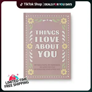 【Deals For You Days】Things l Love About You: Things i Love About You and the Reasons Why I Love You Fill-in-the-Blank Gift Book.Anniversary Gifts for Couples, Her and Him
